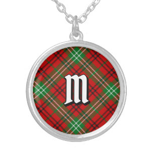 Clan Morrison Red Tartan Silver Plated Necklace