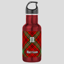 Clan Morrison Red Tartan Stainless Steel Water Bottle