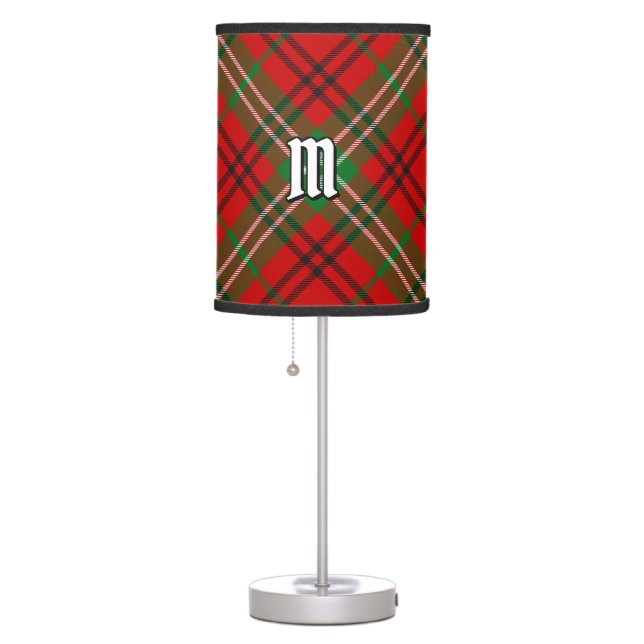 Clan Morrison Red Tartan Table Lamp (Right)
