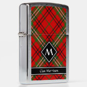 Clan Morrison Red Tartan Zippo Lighter (Right)