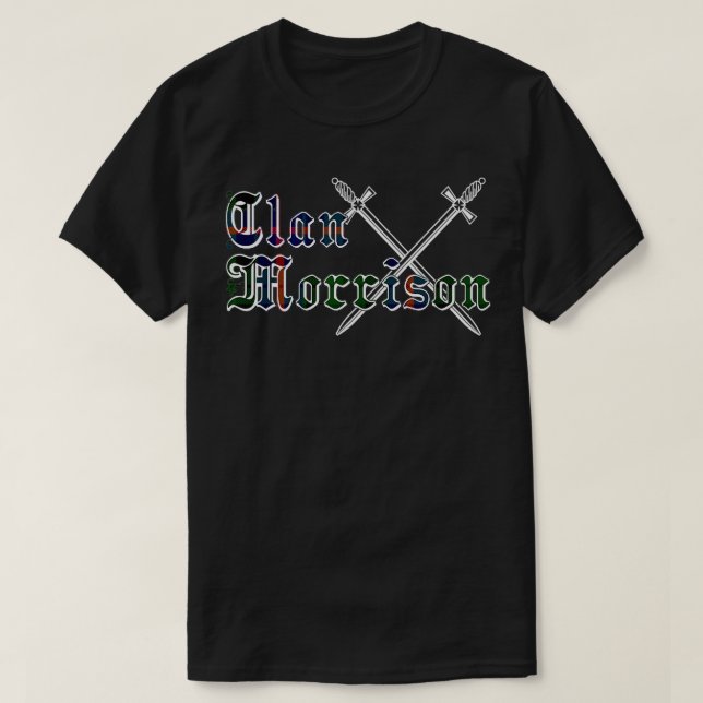 Clan Morrison surname last name Scottish Tartan  T-Shirt (Design Front)