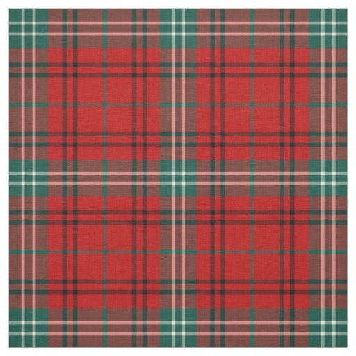 Clan Morrison Tartan Red and Green Plaid Fabric