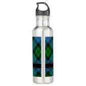 Clan Morrison Tartan Stainless Steel Water Bottle (Back)