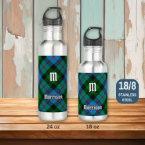 Clan Morrison Tartan Stainless Steel Water Bottle