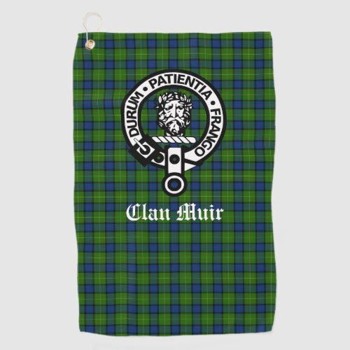 Clan Muir or More Crest Badge  Tartan  Golf Towel