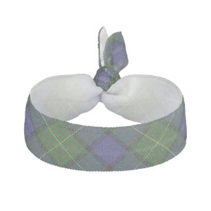 Clan Muir Scottish Accents Green Blue Tartan Ribbon Hair Tie