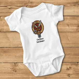 Clan Munro Crest over Tartan Baby Bodysuit