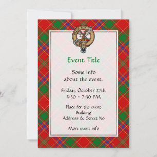 Clan Munro Crest over Tartan Invitation