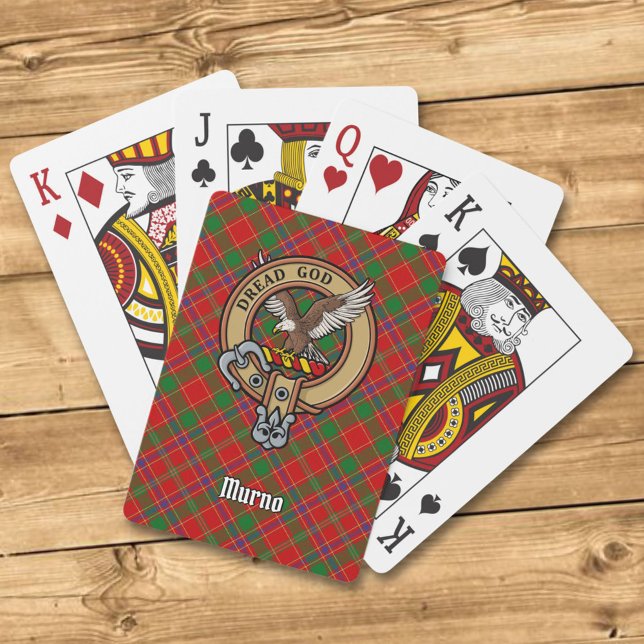 Clan Munro Crest over Tartan Poker Cards (Creator Uploaded)