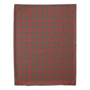 Clan Munro Scottish Accents Red Green Tartan Duvet Cover