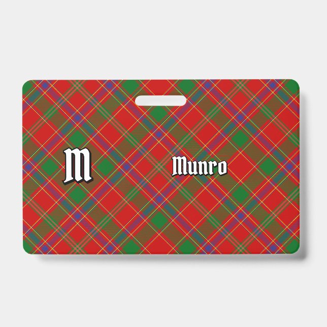Clan Munro Tartan Badge (Front)