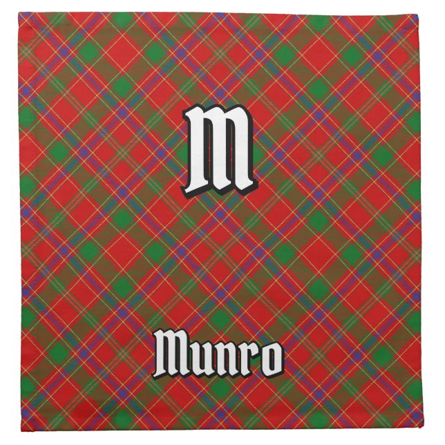 Clan Munro Tartan Cloth Napkin (Front)