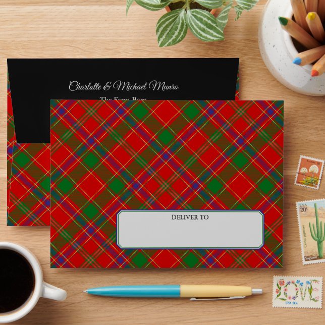 Clan Munro Tartan Envelope (Desk)