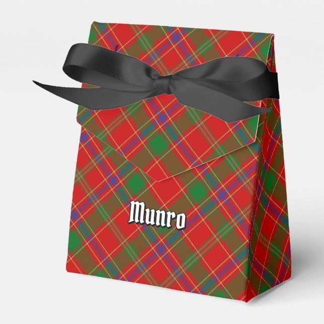 Clan Munro Tartan Favor Boxes (Front Side)
