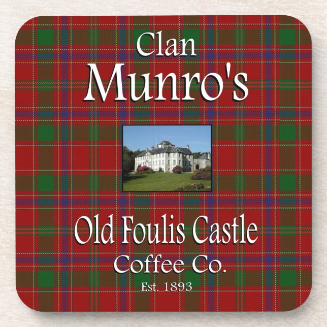 Clan Munro's Old Foulis Castle Coffee Co. Beverage Coaster (Front)