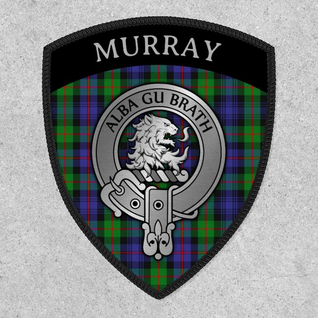 Clan Murray [EDIT] Tartan & Alba Gu Brath Crest Patch (Front)