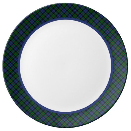 Clan Murray Tartan Porcelain Plate (Front)