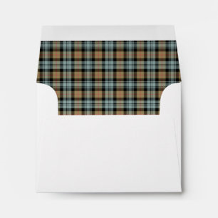 Clan Murray Weathered Tartan Tan and Black Plaid Envelope