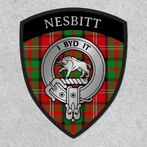 Clan Nesbitt Edit Crest  Tartan Shield Patch