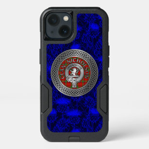 Clan Nicholson Crest & Tartan Knot iPhone 13 Case