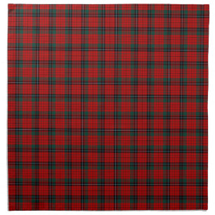Clan Nicolson Red and Black Scottish Tartan Napkin