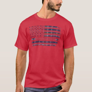 Clan Ochterlony Scottish tartan US flag kilt Scotl T-Shirt