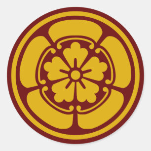 Clan Oda Crest (Kamon) Classic Round Sticker