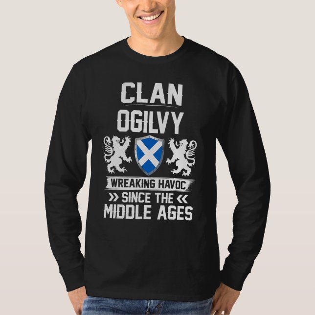 Clan Ogilvy Scottish Family Clan Scotland Wreaking T-Shirt (Front)