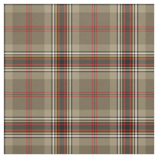 Clan O'Keefe Tartan Tan Plaid Fabric