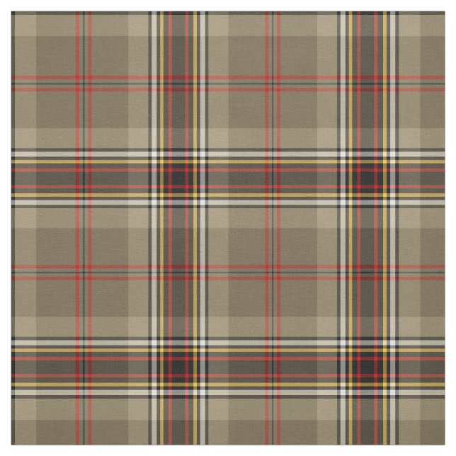 Clan O'Keefe Tartan Tan Plaid Fabric (Swatch)