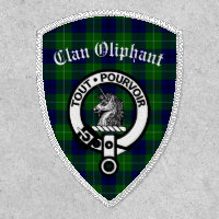 Clan Oliphant Crest Badge & Tartan Iron On Patch