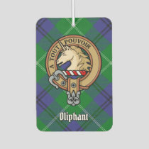 Clan Oliphant Crest over Tartan Air Freshener