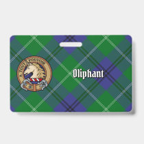 Clan Oliphant Crest over Tartan Badge