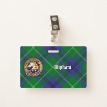 Clan Oliphant Crest over Tartan Badge