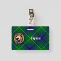 Clan Oliphant Crest over Tartan Badge