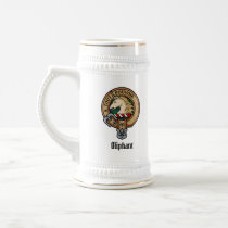 Clan Oliphant Crest over Tartan Beer Stein