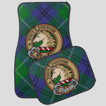 Clan Oliphant Crest over Tartan Car Floor Mat