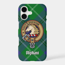 Clan Oliphant Crest over Tartan iPhone 17 Case