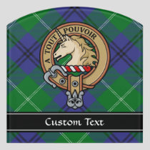 Clan Oliphant Crest over Tartan Door Sign