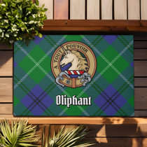 Clan Oliphant Crest over Tartan Doormat