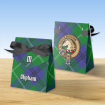 Clan Oliphant Crest over Tartan Favor Boxes