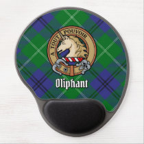 Clan Oliphant Crest over Tartan Gel Mouse Pad