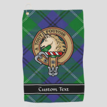 Clan Oliphant Crest over Tartan Golf Towel