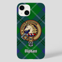 Clan Oliphant Crest over Tartan iPhone Case