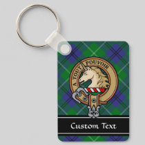 Clan Oliphant Crest over Tartan Keychain