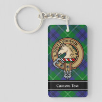 Clan Oliphant Crest over Tartan Keychain