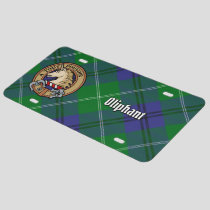 Clan Oliphant Crest over Tartan License Plate