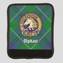 Clan Oliphant Crest over Tartan Luggage Handle Wrap