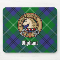 Clan Oliphant Crest over Tartan Mouse Pad