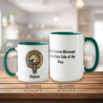 Clan Oliphant Crest over Tartan Mug